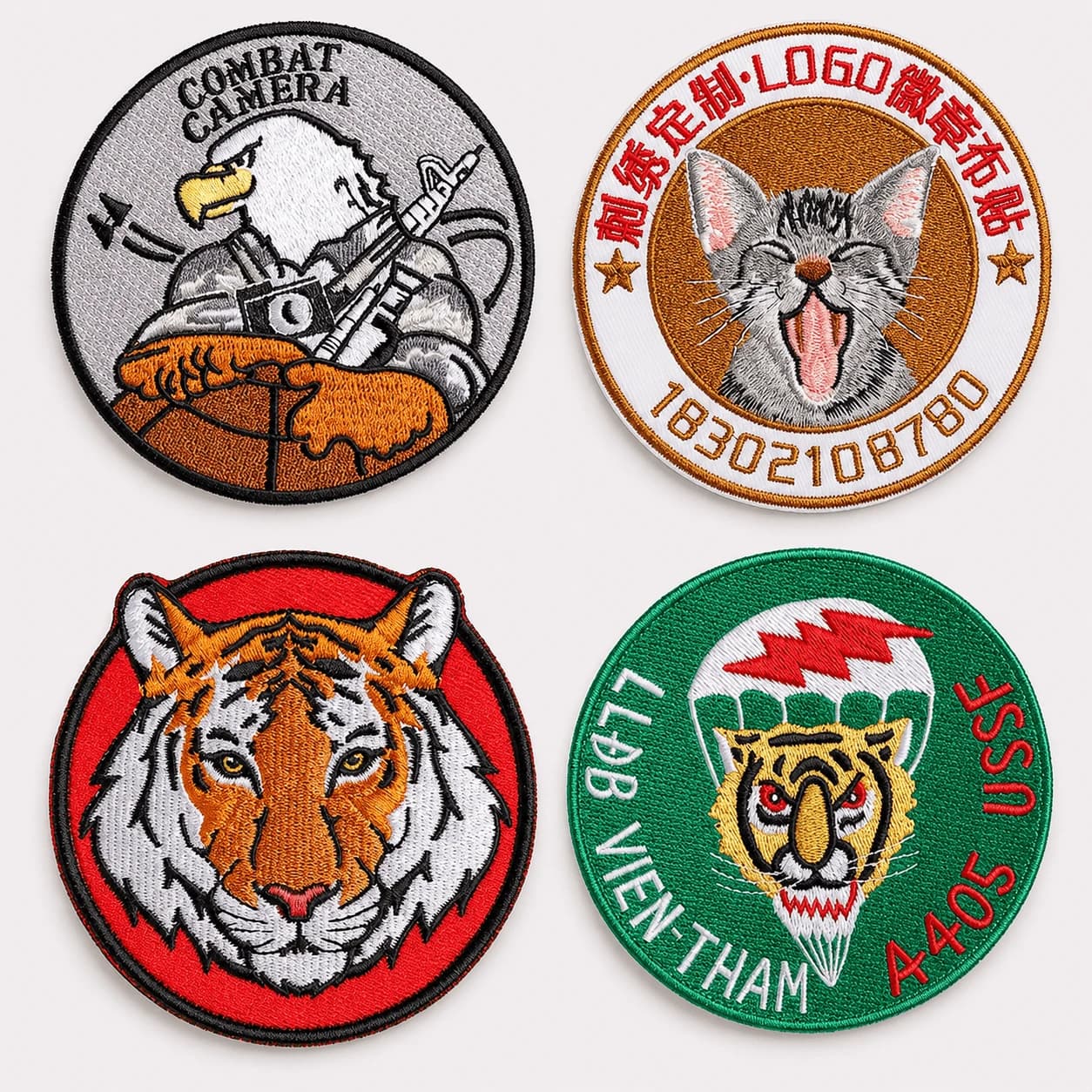 Custom embroidered patches for uniforms, caps and apparel brands