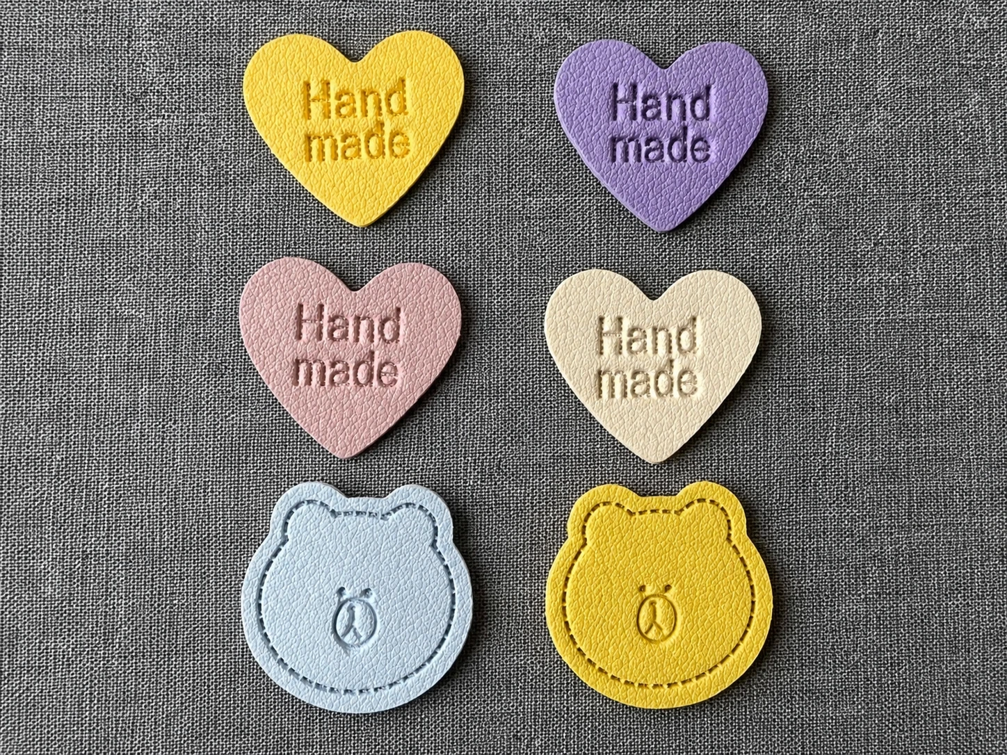 Custom leather patches branding and design showcase