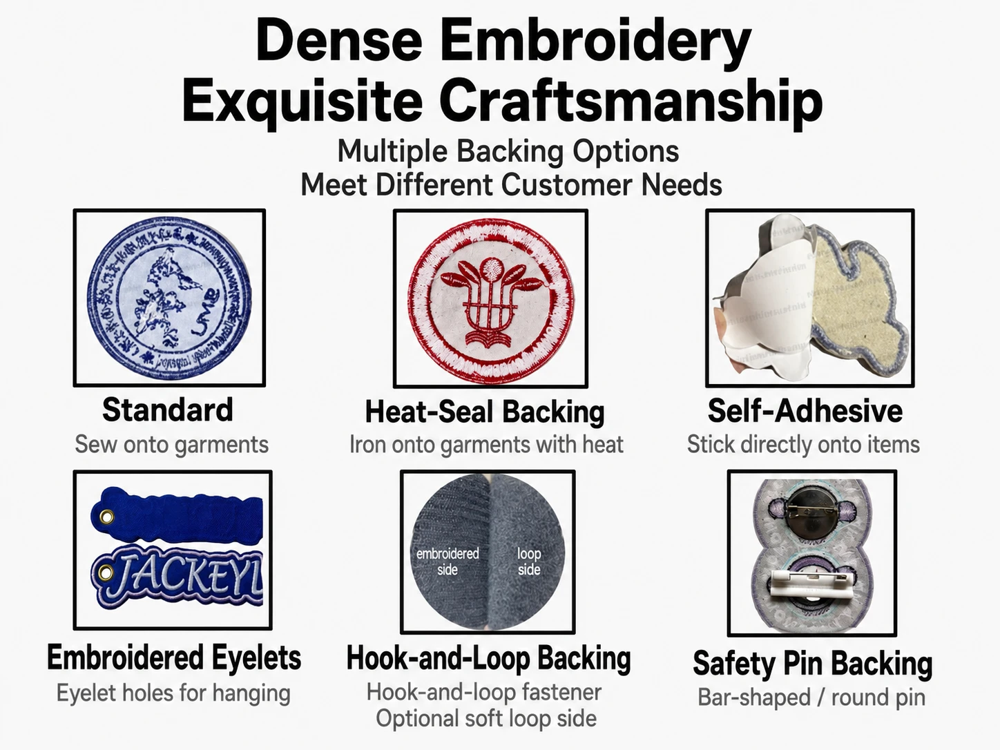 Embroidered patch backing craftsmanship